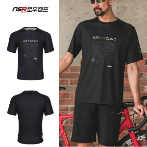 땀을 빠르게 말려주는 탄력좋은 NSR 사이클링 남녀공용 반팔 자전거 티셔츠